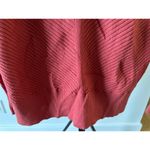 Caslon  Sorrel Red Diagonal Ribbed Hooded Sweater Size Medium Casual Activewear Photo 4