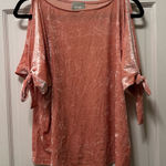 Maeve  Pink Velvet‎ Cold Shoulder Top Photo 0