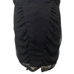 Anthropologie Silence + Noise Embroidered Bodycon Dress Sheer Back Ruched Formal Cocktail 6 Photo 3