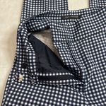 ZARA  Woman Gingham High Waisted Ankle Pants Size‎ 4 Pockets Trousers Navy White Photo 5