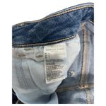 American Eagle  Shorts Womens 4 Blue Denim Mom Short High Rise Frayed Hem Stretch Photo 4