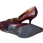 Joan & David Circa  'Sartada' burgundy heel 10M Photo 9