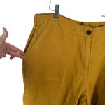 J Jill Love Linen Yellow Wide Leg Pants 100% Linen Lagenlook Coastal Womens XL Photo 1