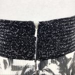 Carmen Marc Valvo  Pleated Cocktail Party Halter Dress Black White Beaded Size 4 Photo 9