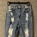 Wax Jean Los Angeles Jeans Womens 27 Blue Distressed Denim Cotton Skinny Leg Photo 1