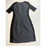 Elie Tahari  Women's Black Blue Tweed Dress Zipper Front‎ Short Sleeve Photo 4