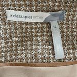 Classiques Entier NWT  Tan Plaid Full A-Line Skirt $150 12 Photo 6