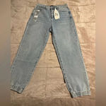 Cali 1850  Denim Joggers Women’s Size 9 29 Jeans NWT Blue Photo 0