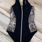 1Pc Swimsuit Ladies Tank Black Printed Side With Adjustable Back Tie Size XXL Photo 9