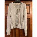 Anthropologie Knitted & Knotted
Woven Pointelle Zip Up
Cardigan Sweater Small Photo 1