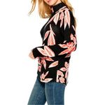 Nic+Zoe NWT  Sweater Flowering Tundra Turtleneck Black Multi Size Medium NEW Photo 6