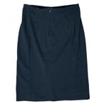 MM.LaFleur Navy Blue Greenpoint Center Back Zip Pencil Skirt Front Slit Size 6 Photo 3