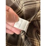 Brown Plaid Flannel Button Down Shirt Oversized Cozy Size Small NWT Photo 3