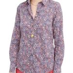 J.Crew Cotton Poplin Perfect Shirt Liberty Kayoko Multi Floral Print Women's 4 Photo 0