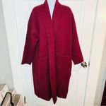 Red Dress Boutique  Lush Long Sleeve In My Cozy Era Oxblood Red Midi Cardigan M Photo 2