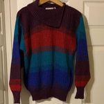 Norma Della Vintage 70’s Legge Italian color block mohair sweater, size medium Photo 0