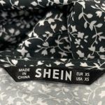 SheIn Green Floral Print Tie Front V Neck Flare Bell Sleeve Crop Top Blouse XS Photo 4