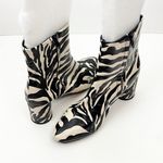 ASOS Designs Faux Leather Zebra Print Side Zip Chunky Heel Chelsea Boots Size 6 Photo 0