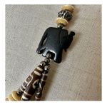 wood and bone elephant multi strand necklace Brown Photo 5