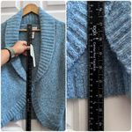White Stag  New Blue Snap Closure Shawl Collar Waist Length Sweater Size Large Photo 5