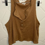 Aerie  Tan Sleeveless Crop Tank Top Casual Photo 0