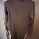 Deluc Brown Turtleneck Sweater Dress Photo 0