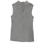 Lauren Michelle Silver Sequin Sleeveless mock neck Top size Medium Photo 1
