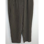 Aritzia  Babaton Olive Green & White Striped Modesto Pinstripes Pants Women's 4‎ Photo 3