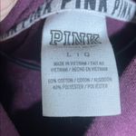 PINK - Victoria's Secret Victoria's Secret Pink Maroon hoodie size large sparkly flashing top oversized Photo 2