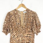Faithfull the Brand Marie Louise Midi Dress Medium Wyldie Tiger Animal Print Photo 4