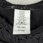 Mon Amie XL Black Lace Cold Shoulder Boho Chic Dolman Batwing Sleeve Romantic Photo 5