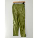 En Saison Faux Leather Pants Women's Size S Green Olive Straight Leg Photo 4