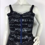 Bebe PH8 by Zip Bustier Active Top Size S Printed Black Y2K Photo 14