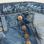 We The Free  • Light Wash Destructed Ripped Button Fly High Rise Jeans Photo 3