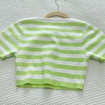 ZARA striped short sleeve knit crop top Photo 2