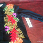 Diane Gilman  Silk Long Sleeves Sleeve Top Set Size Large Photo 3