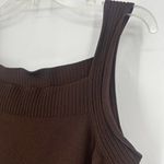 Jones New York Brown Knit Camisole Tank Top Ribbed Trim Square Neck Size 1X Photo 2