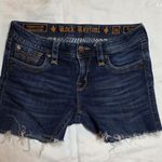 Rock Revival  Dark Blue Denim Cut Off Shorts with Gold Accents. Size 28 Photo 1