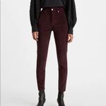 Levi's Levi’s Wedgie Skinny Burgundy High Rise Velveteen Womans Jeans Pants 33 Corduroy Photo 1