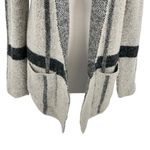Joseph A  Open Front Plaid Cardigan Sweater Beige Black Size Medium Photo 7