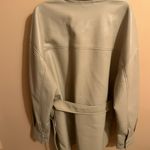 Aritzia Babaton Ava Vegan Leather Shirt Jacket in Sand White Photo 4