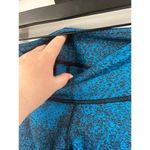 Lululemon Wunder Under Pant III Luon Spray Jacquard Shocking Blue Black Size 4 Photo 5