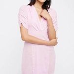 Free People  Stars In Your Eyes Mini Pink Dress Size Medium Photo 0