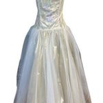 New Y2K Vintage Loralie Strapless Formal Fairytale Gown Dress size 10 Gold Photo 0