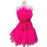 Indiexo Pink Tulle Strapless Sleeveless Tube Bandeau Prom A Line Mini Dress XS Photo 4