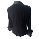 XScape by Joanna Chen Black Velvet Evening Top with Faux Belted Side, Sz 10 Photo 5