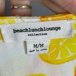 BeachLunchLounge Dress Lemon Print Citrus Fruit Summer Yellow White Sleeveless Photo 4