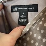 INC  International Concepts Women's Skirt 4 Silk Taupe Polka Dot Ruffle L… Photo 3