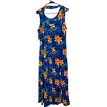 Vintage Jamie Brooke 90s Blue Flower Print Maxi Dress Size 13 Photo 7