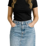 American Eagle  Y2K Denim Maxi Skirt Size 0  Light Wash Cotton Indie Minimalist Photo 0